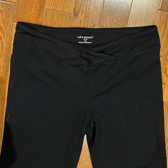Tuff athletics black slightly flare low rise bootcut yoga pants Sz L - Picture 5 of 14
